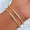 2.4 Slim Five Stone - Micro Gold Plated Bangles