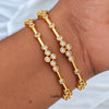 2.6 Cluster Stone - Micro Gold Plated Bangles