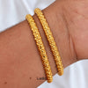 2.4 Round Motif - Micro Gold Plated Bangles