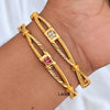 2.4 Rope Pattern - Micro Gold Plated Bangles