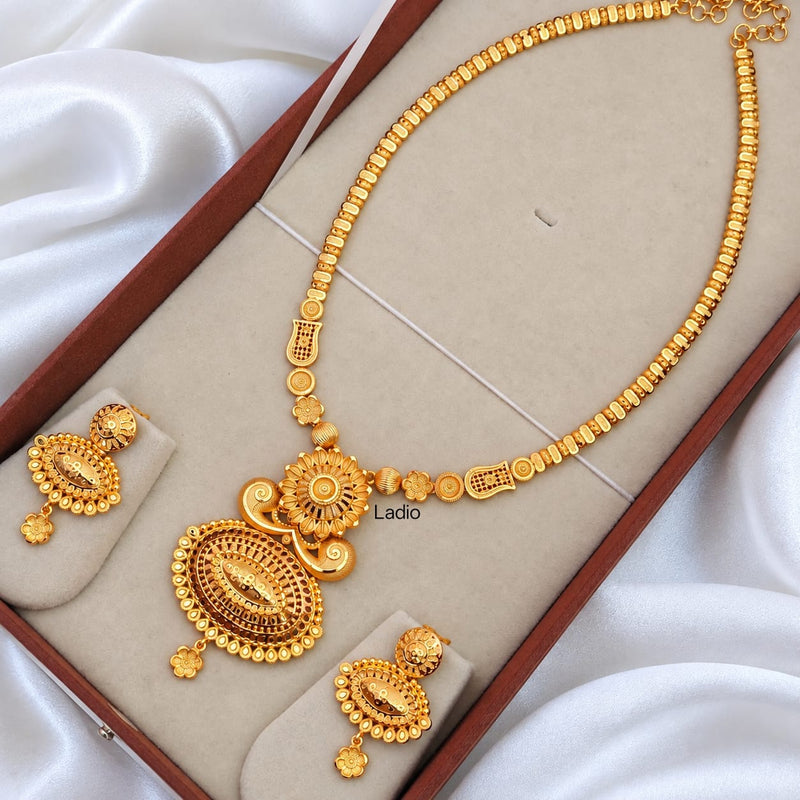 Temple Bloom - Long Haaram with Earrings