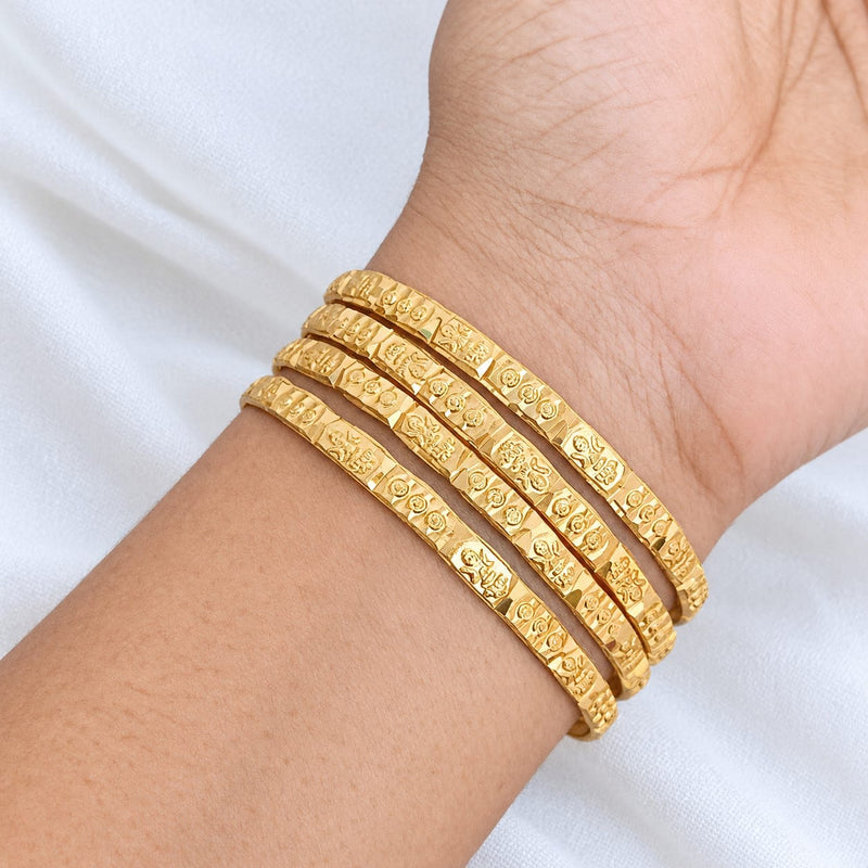 2.6 Lakshmi - Micro Gold Plated 4 Bangles