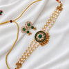 3 layer Pearl choker set- Green