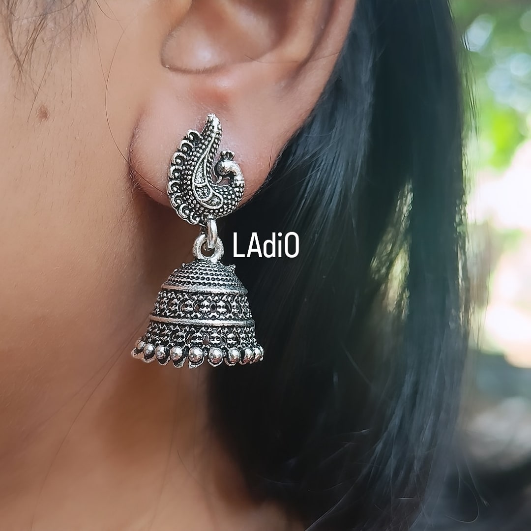 Jhumki Earrings-Peacock – Ladio