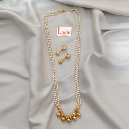 Festive Pearls-Long Chain set
